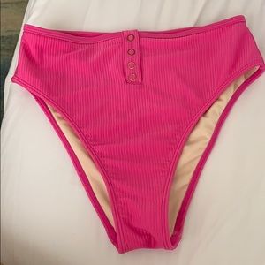 PacSun Hot Pink High-Waisted Swimsuit Bottoms